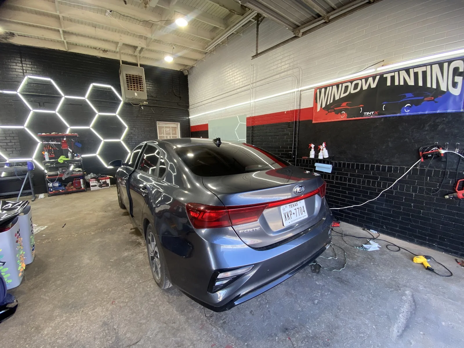 Tint install work at at Latin Tinting